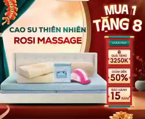 Nệm cao su thiên nhiên Rosi Massage Thắng Lợi