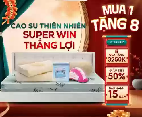 Nệm cao su thiên nhiên Super Win Thắng Lợi