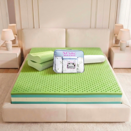 Nệm Cao Su Thiên Nhiên Điều Hòa Hybrid Matcha Cool Thắng Lợi