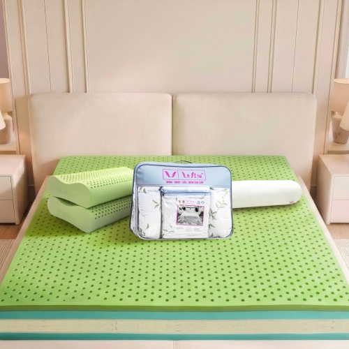 Nệm Cao Su Thiên Nhiên Điều Hòa Hybrid Matcha Cool Thắng Lợi