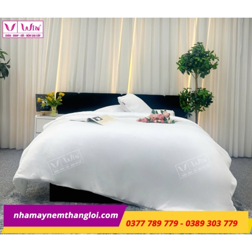 Bộ Chăn - Drap - Lụa Tencel 5 món ( màu trơn )