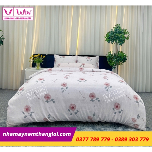 Bộ  Drap - Lụa Tencel 4 món ( hoa văn )
