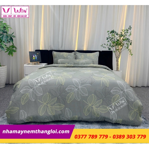Bộ Chăn - Drap - Lụa Tencel 5 món ( hoa văn )