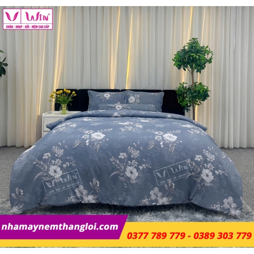 Bộ  Drap - Lụa Tencel 4 món ( hoa văn )