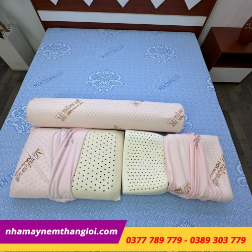 BỘ GỐI CAO SU THIÊN NHIÊN THẮNG LỢI ( 2 NẰM + 1 ÔM )