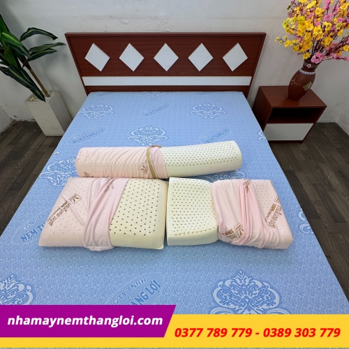 BỘ GỐI CAO SU THIÊN NHIÊN THẮNG LỢI ( 2 NẰM + 1 ÔM )