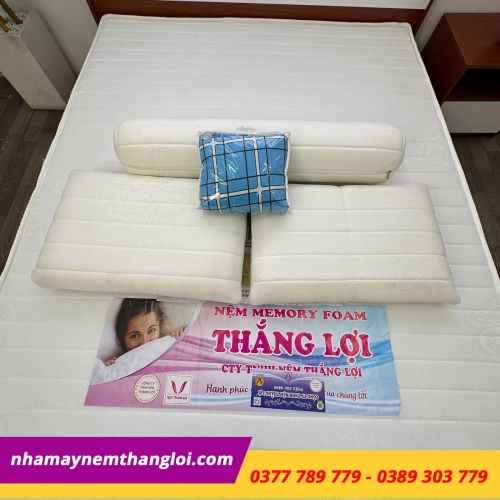 BỘ GỐI CAO SU FOAM THẮNG LỢI ( 2 NẰM + 1 ÔM)