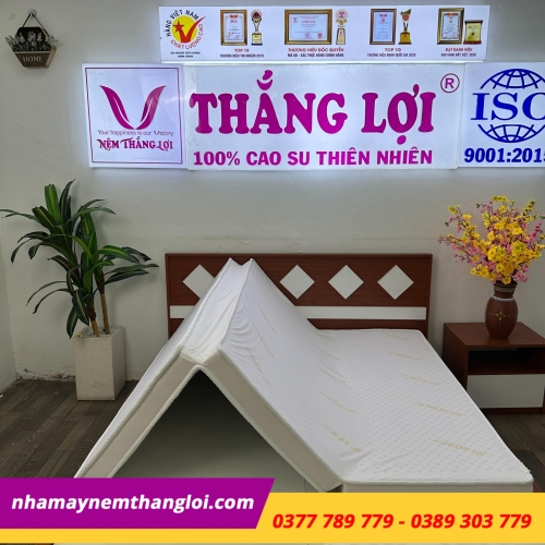 Nệm cao su non cao cấp Thắng Lợi gấp 3