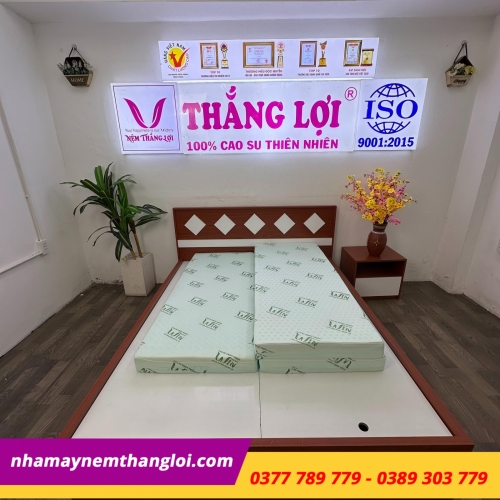 Nệm cao su thiên nhiên Super Win Thắng Lợi gấp 3