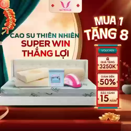 Nệm cao su thiên nhiên Super Win Thắng Lợi