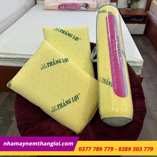 BỘ GỐI CAO SU NON THẮNG LỢI ( 2 NẰM + 1 ÔM )