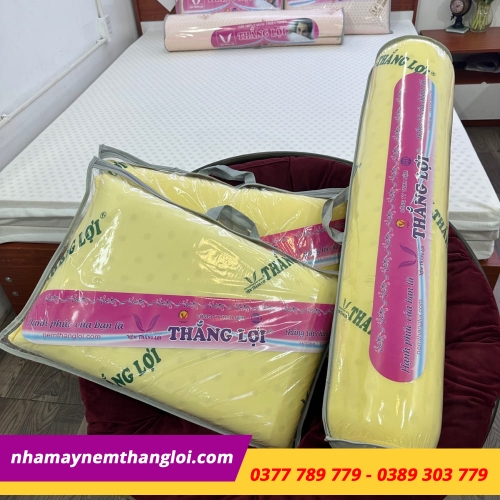 BỘ GỐI CAO SU NON THẮNG LỢI ( 2 NẰM + 1 ÔM )